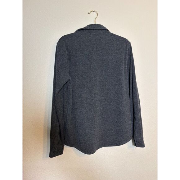 Hurley men's long sleeve button-up flannel shirt marled gray size Small - Picture 5 of 9